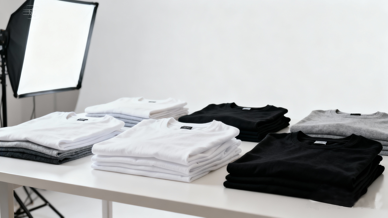 Finished T-shirt laid flat showing fabric texture and printing details.