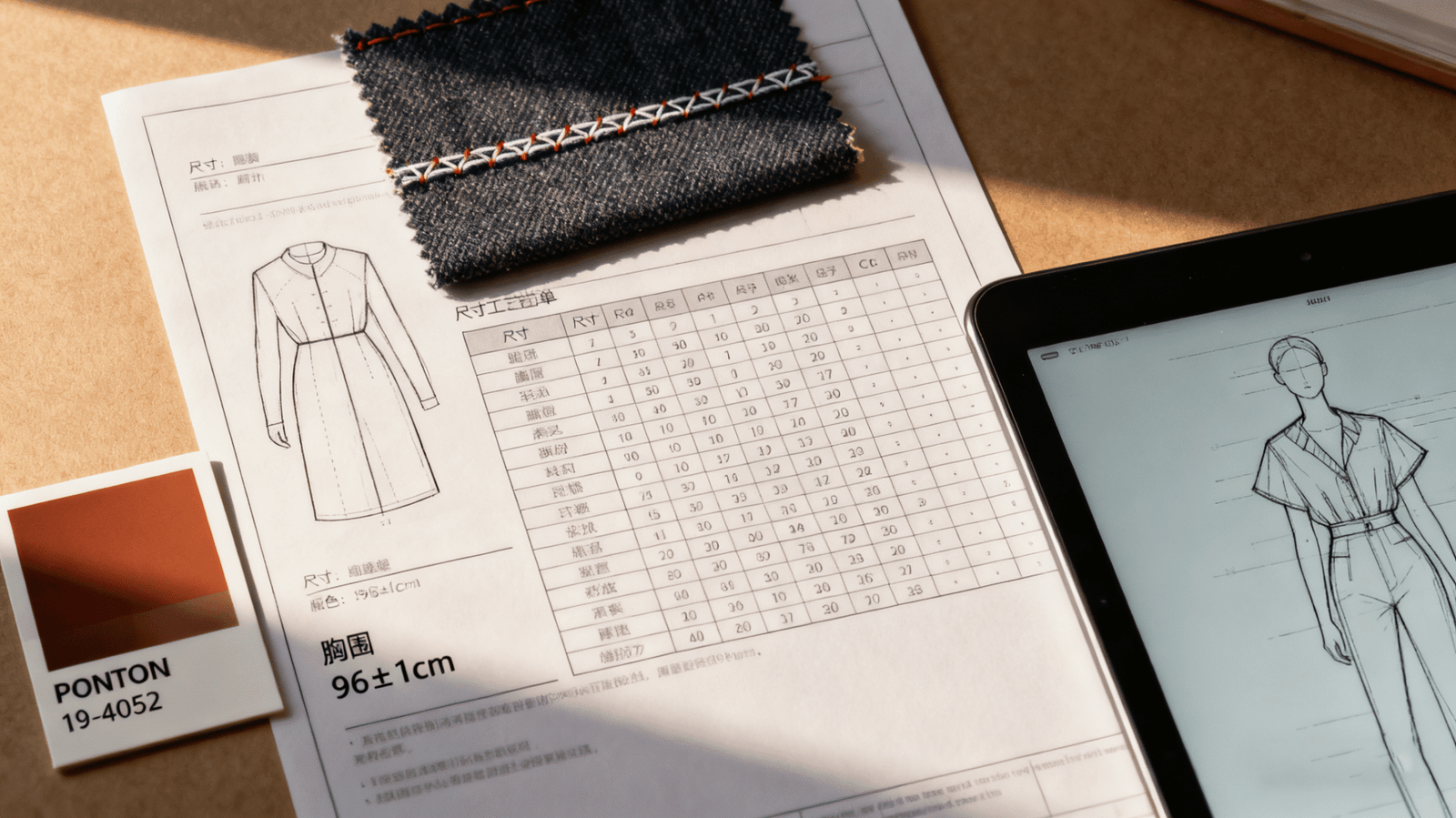 Detailed clothing manufacturing quote with fabric, labor and customization costs