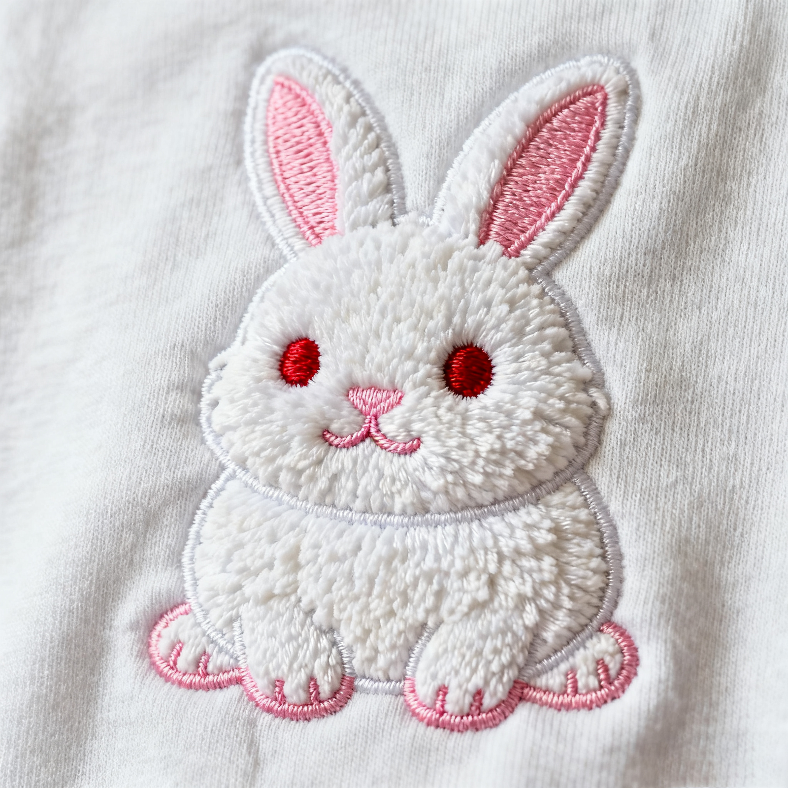 Cream winter sweater with soft plush chenille embroidered monogram, vintage aesthetic