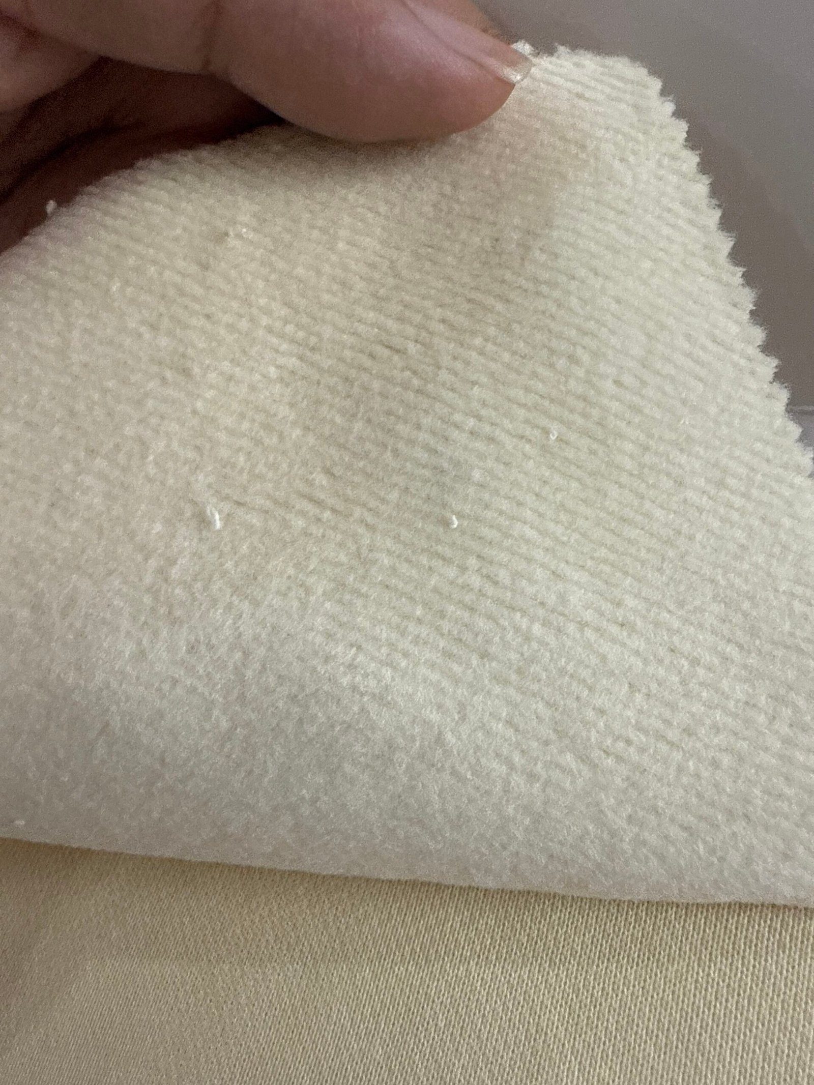 Brushed fleece fabric showing inner soft texture for heavyweight hoodie manufacturing