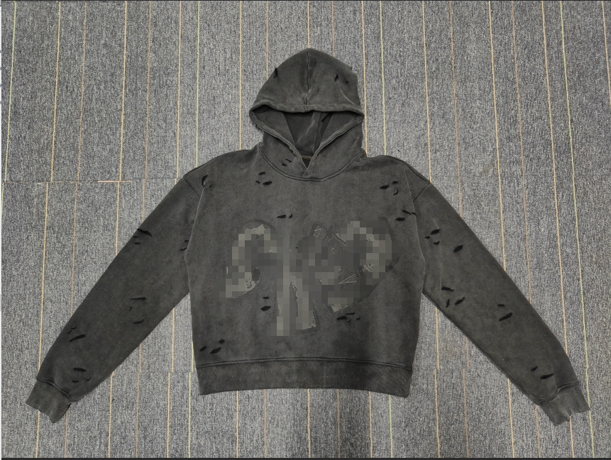 Custom streetwear hoodies and oversized jackets manufactured at DeCheng Garment